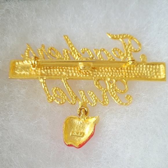 Beautiful Teachers Rule Brooch JJ Jonette - Picture 2 of 4